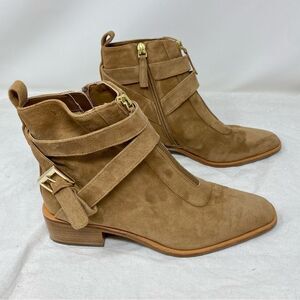Paolo Suede Heeled Ankle Boots- Size 7.5